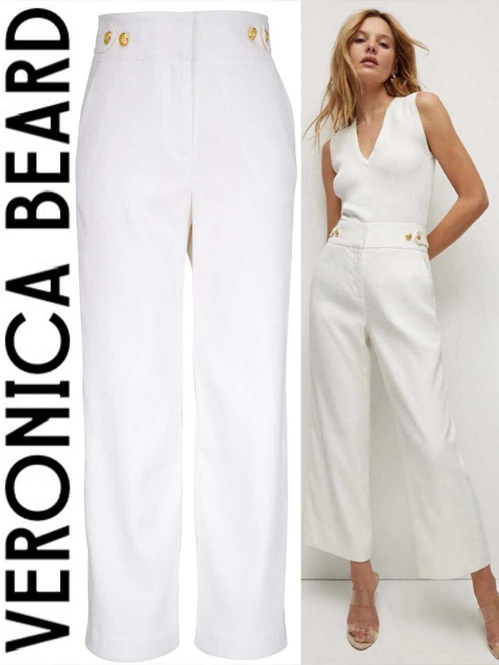 Veronica Beard Aubrie Linen Pant